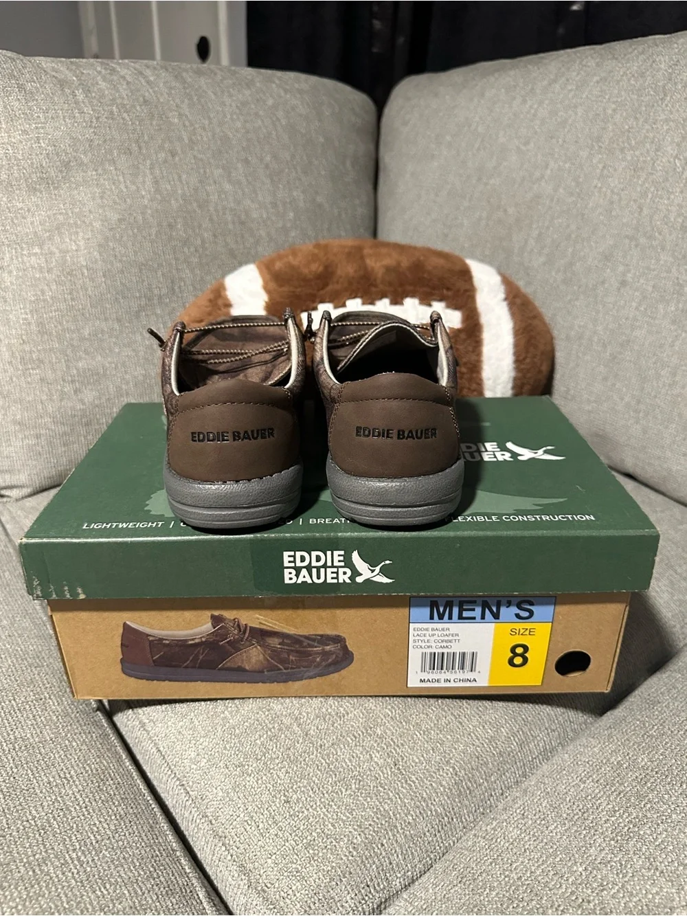 Eddie Bauer Men's Brown Camouflage Slip-On Casual Shoes